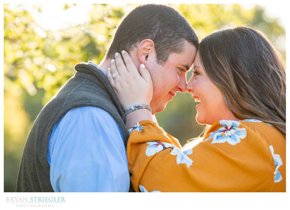 bright airy engagement photo
